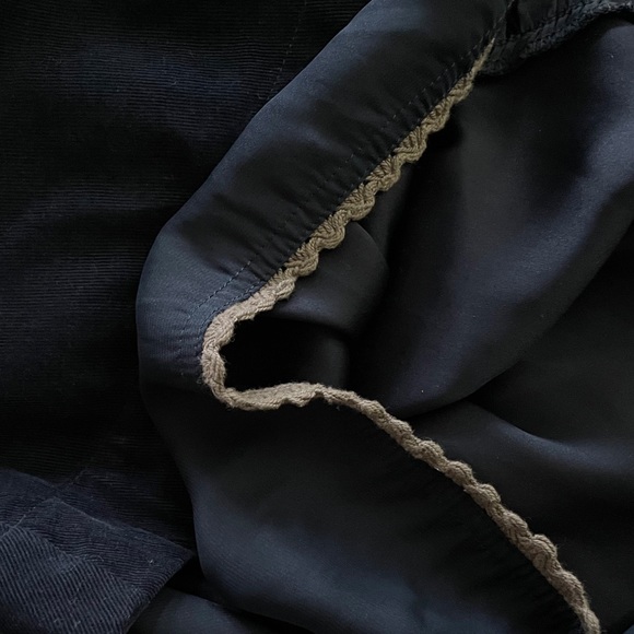 Anthropologie Girls from Savoy Ronda Halter Dress Midi Navy Blue Corduroy Size 8 - Picture 11 of 13